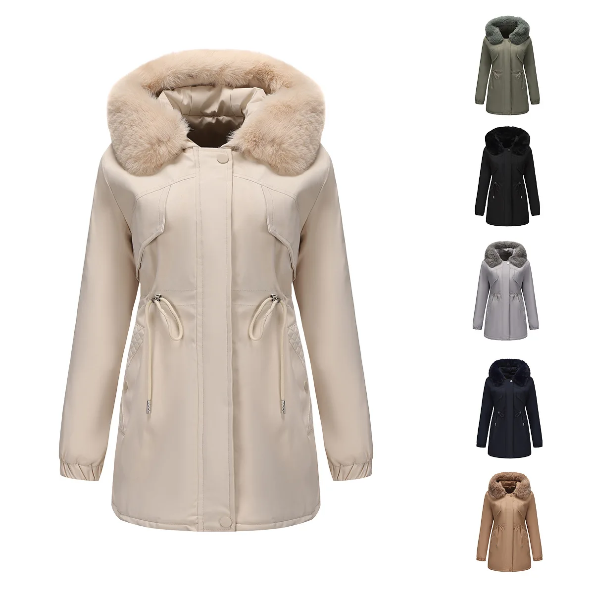 

Woman Clothes Waterproof Thick Puffer Jacket Outerwear HXY272 Womens Winter Down Jacket Coat Parkas Warm Fur Hooded Brand Luxury