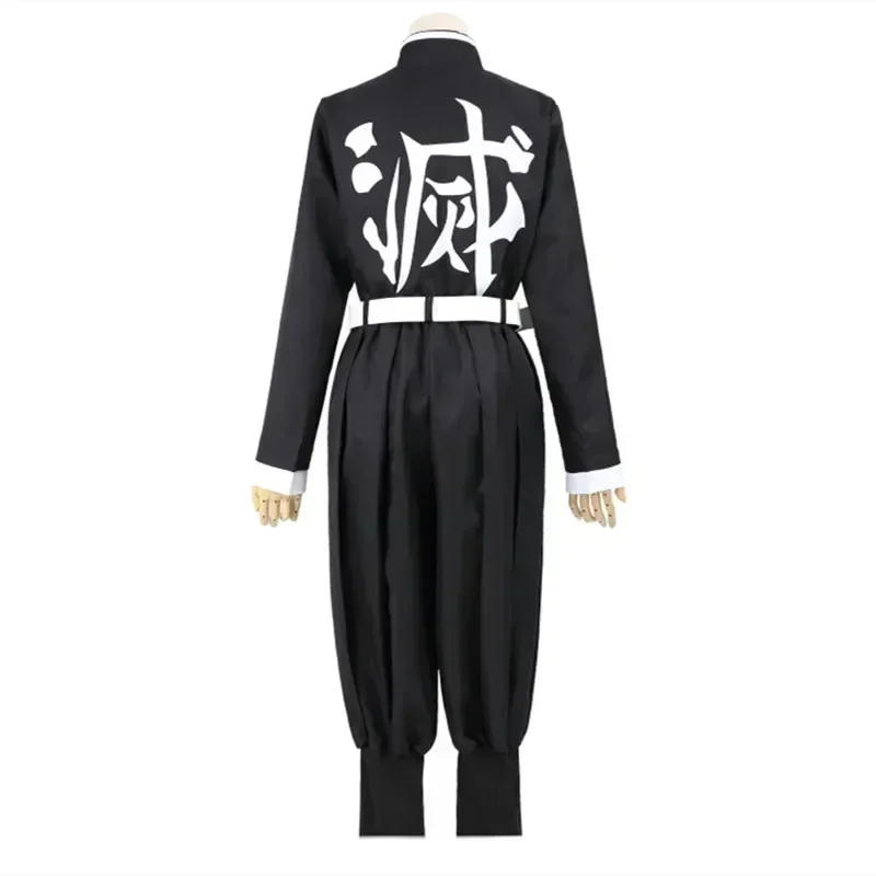Anime Demon Slayers Kimetsu no Yaiba Costume Cosplay Top Giacca Pantaloni Nero Uniforme della squadra Abiti unisex di Halloween