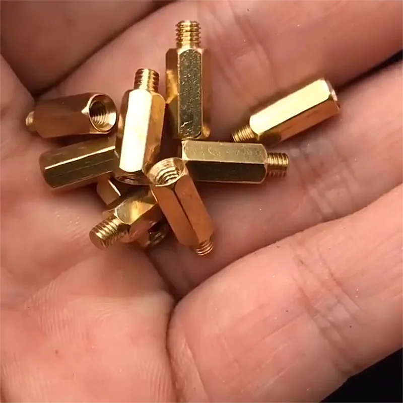 Thread 6#-32X6.4+4mm Hex Brass Standoff Spacer Screw Pillar PCB Computer PC Motherboard Female Male Standoff Spacer