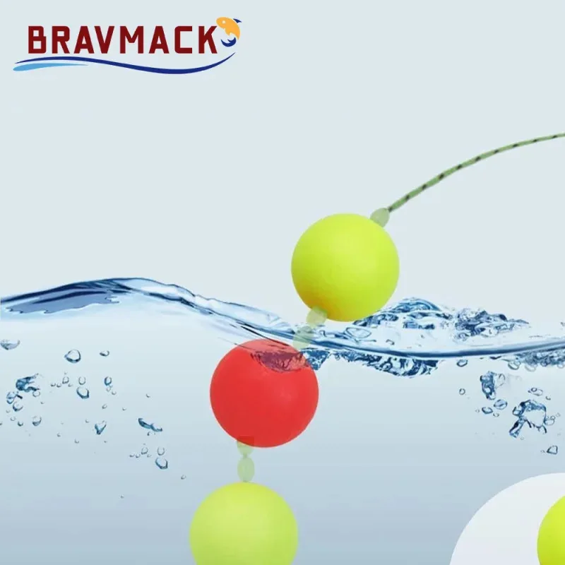 BRAVMACK 20 قطعة رغوة عالية الوضوح الصيد يطفو دائم الإسفنج بوبرز معدات صيد الأسماك في الهواء الطلق المياه العذبة والمياه المالحة
