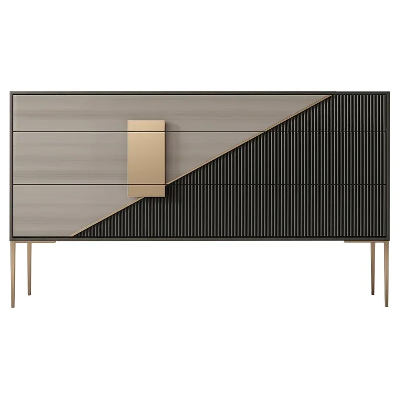 

Minimalist foyer, modern Nordic entrance decoration, light luxury living room storage partition cabinet