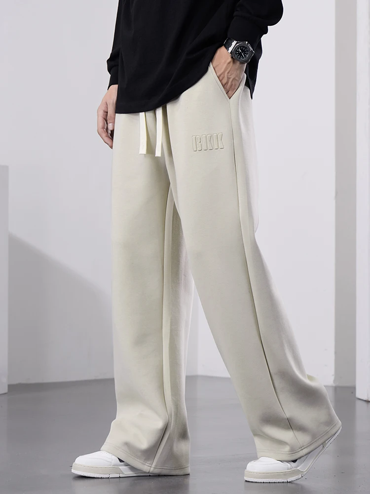 Men's Straight Sweatpants Wide Leg Cotton Track Pants Drawstring Letter Sports Baggy Pants Casual Long Trousers Big Size 8XL - Image 5