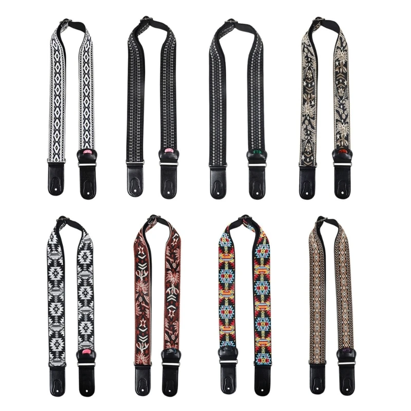 

Electric Guitar Strap Adjustable PU Leather Ends Comfortable Guitar Strap Acoustic Guitar Bass Strap Belt Accessories Dropship