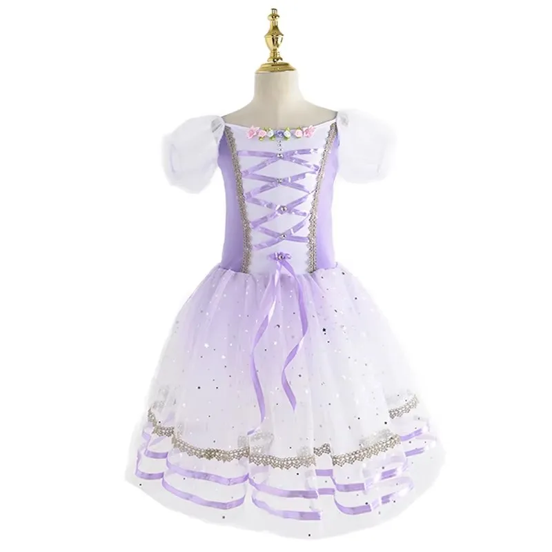 Vestido de tutú de Ballet romántico profesional para niños, ropa de baile, vestido de bailarina del lago de los cisnes, vestido de Ballet de danza moderna para niñas