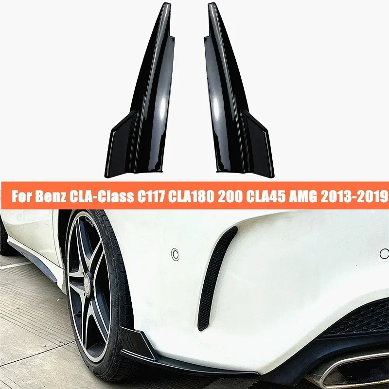 

Rear Bumper Splitter For Mercedes-Benz CLA-Class C117 CLA180 200 CLA45 2013-2019 for AMG Rear Bumper Protector Sticker Body Kit