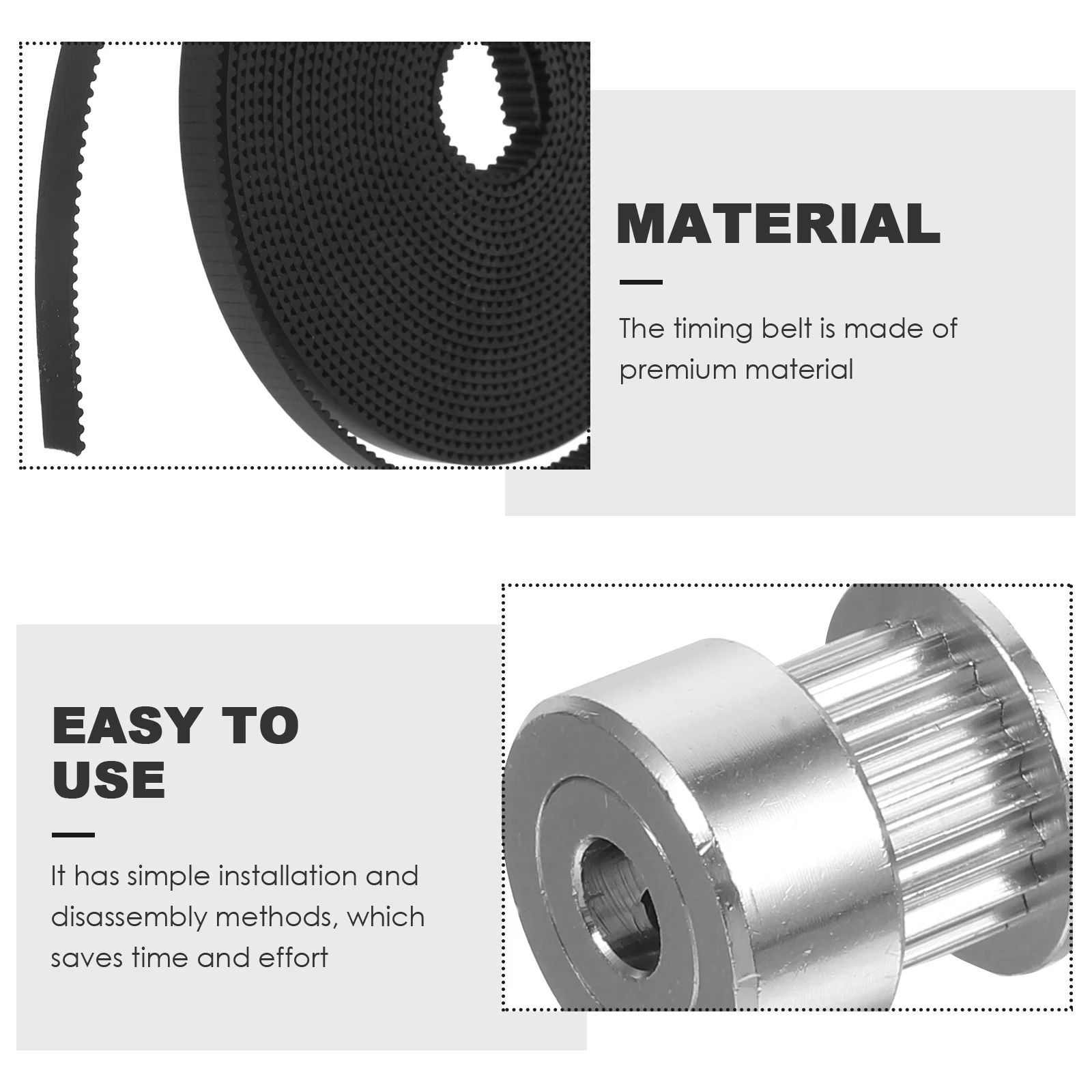 

Timing Pulley Set Bore Belt Flange Synchronous Wheel Wheels Metal Bearing Kit Small