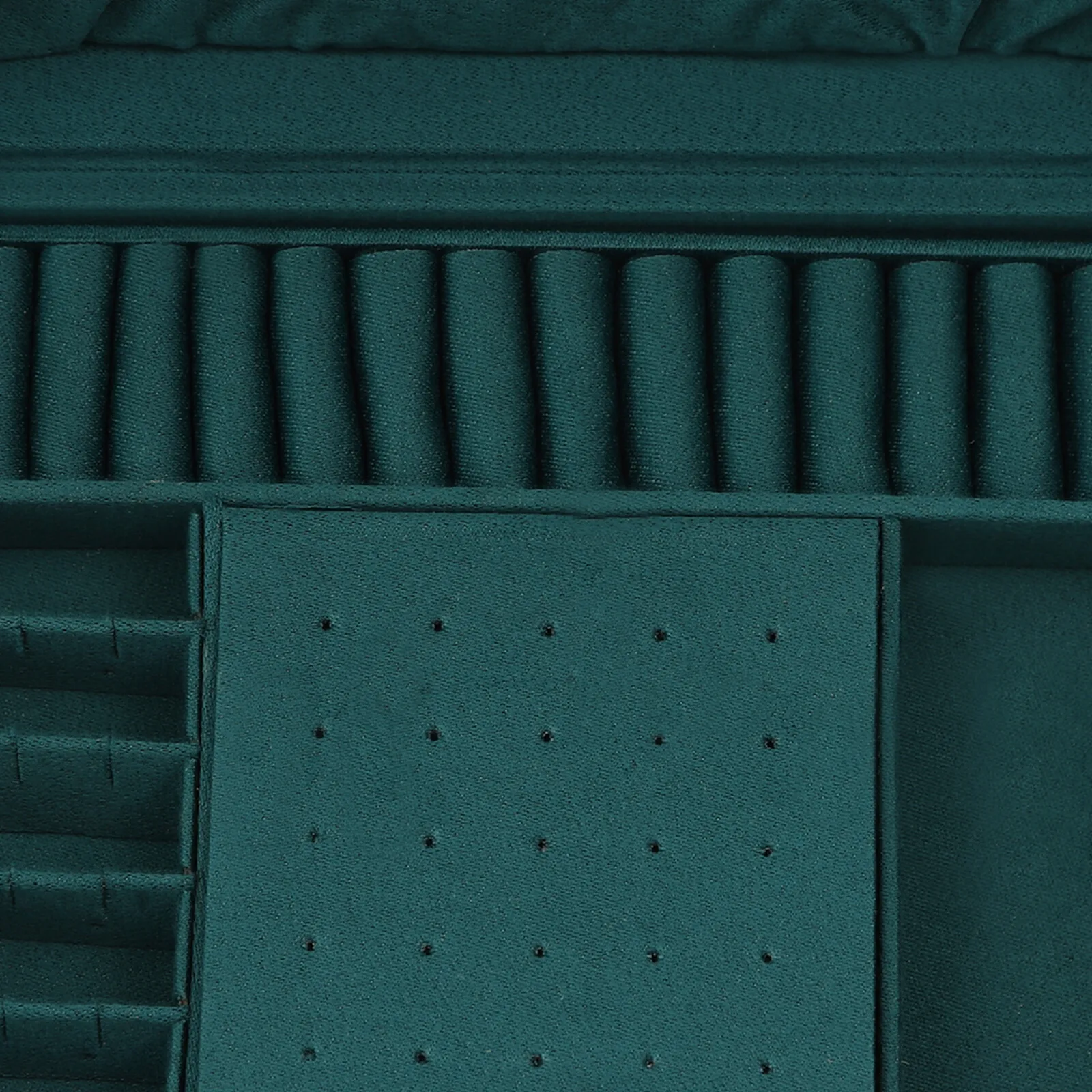 Jewelry Organizer Box Velvet 3 Layers Green Flannel Ring Necklace Makeup Holder for Christmas Present