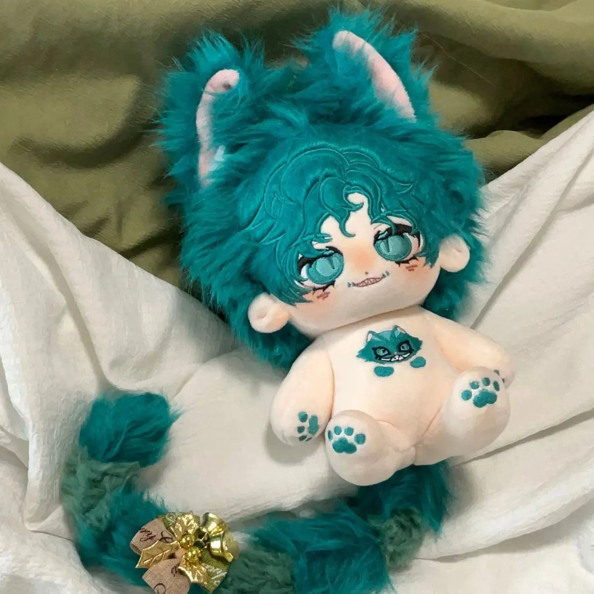 Peluche de 20cm, jeu d'identité V mercenaire, jouet pour enfants, corps de Cosplay Kawaii avec oreilles et queue, figurines douces de dessin animé, cadeaux de noël