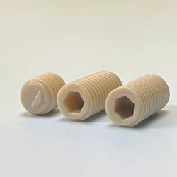 PEEK Plastic Nylon High Strength High Temperature Resistant Insulated Hexagon Set Headless Screw M3M4M5M6M8M10M12M16