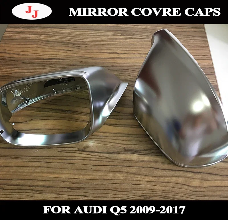 Side Mirror Cover Caps For Audi Q5 8R Q7 4L SQ5 Chrome 2009 2010 2011 2012 2013 2014 2015 2016 Silver Matte