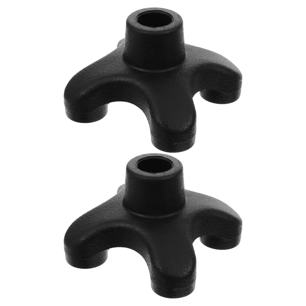 2Pcs Elderly Walking Cane Accessories Nonslip Rubber Quad Cane Tips Replacement Soft Four Prong Self Standing Base for Stability