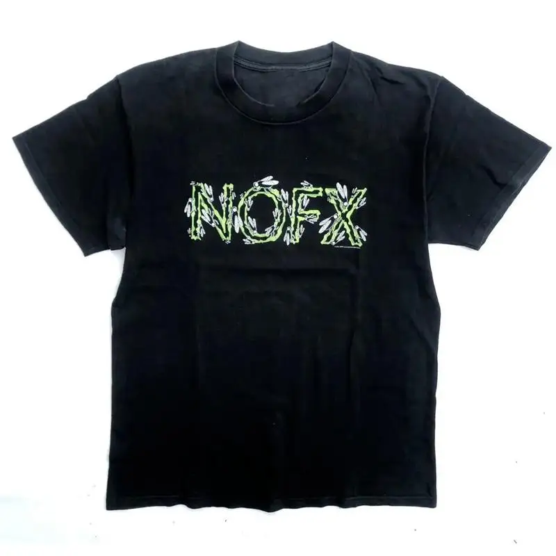 تي شيرت VTG Nofx Band Mem بالحجم الكامل إلى 4XL أسود 100 قطن TT1254 #1
