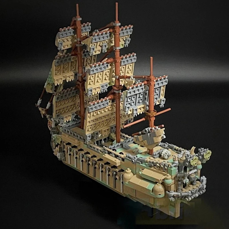 منتج جديد رائع MOC اللبنات مشهد الفيلم نموذج القراصنة السفينة التكنولوجيا وحدات لعبة أطفال هدية لتقوم بها بنفسك مجموعة التجميع