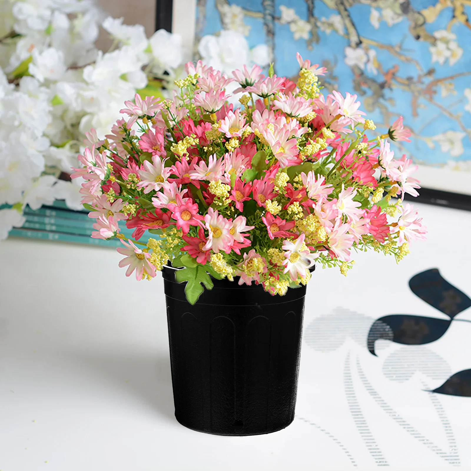 

10Pcs Root Control Plastic Flower Pot Gallon Size Simple Design Indoor Outdoor Garden Flower Planter Garden Plant Pots