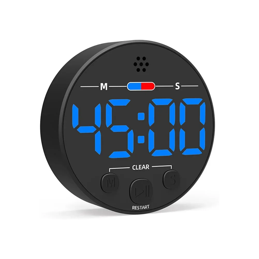 7.5cm LED Timer ABS Material Kitchen Timer Electronic Timer Magnetic Timer Strong Magnetic Backing Compact Design