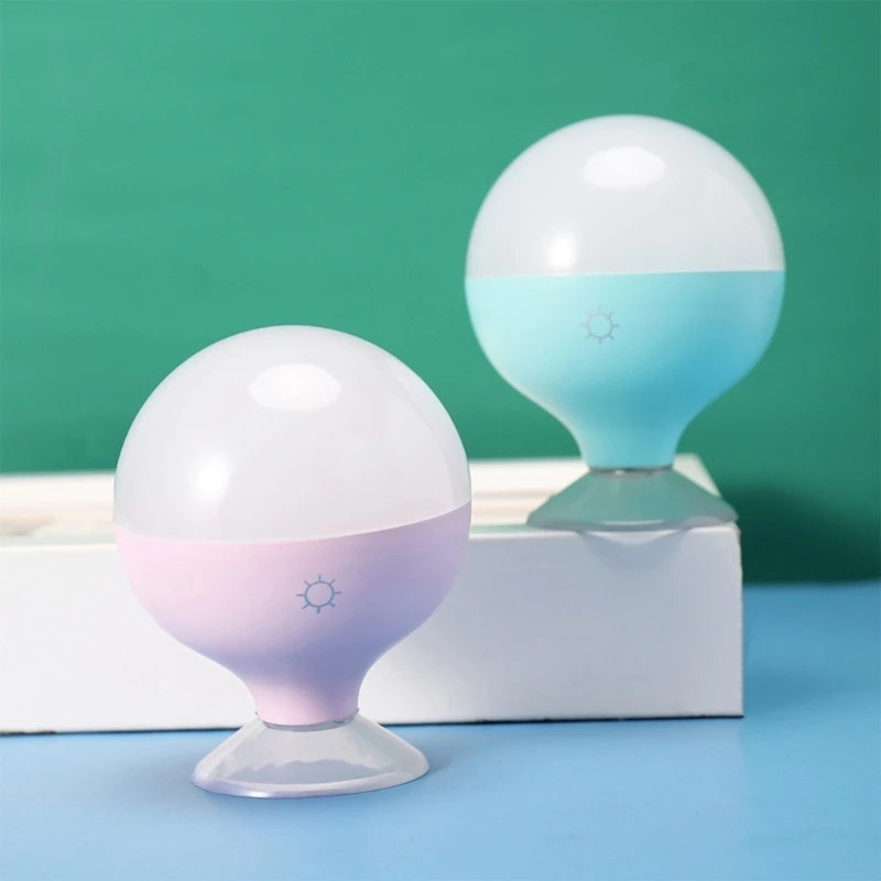 

Dimmable Rechargeable LED Night Light with Suction Cup Design LED Makeup Light Plastic Texture for Bedroom or Camping