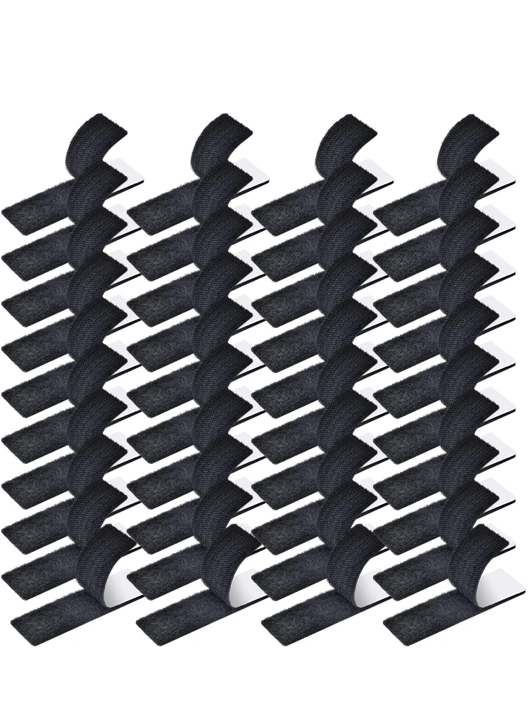 40pairs Double Sided Heavy Duty Indoor Industrial Strength Mounting Home Nylon Thick With Adhesive Hook Loop Strips Removable