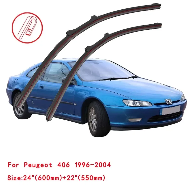 

Для Peugeot 406 1996-2004: Новые щетки стеклоочистителя лобового стекла, аксессуары для мойки, замена для чистки окон