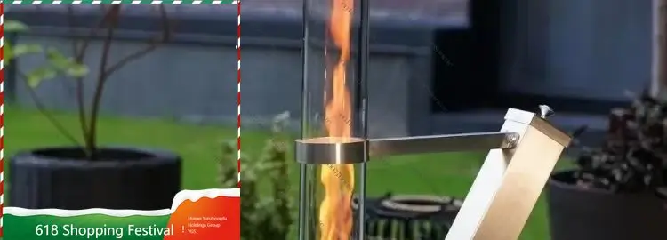 Portable Stainless Steel Rocket Stove, Outdoor Camping Wood Burning Stove with Glass Viewing Window for Efficient Heating