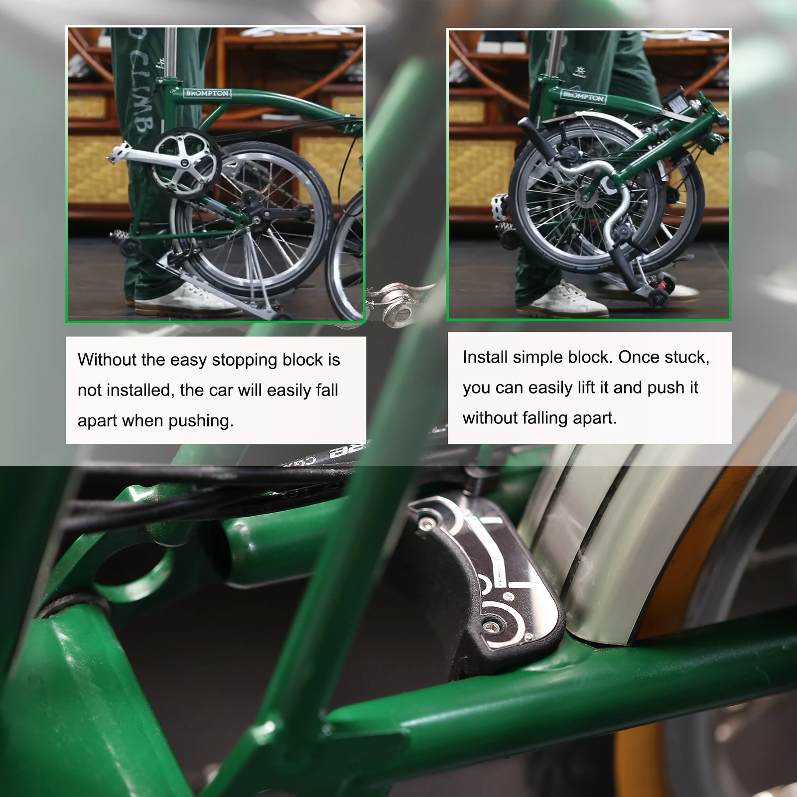 Easy Stopping Block for Brompton A Line and C Line Modification and Upgrade Accessories