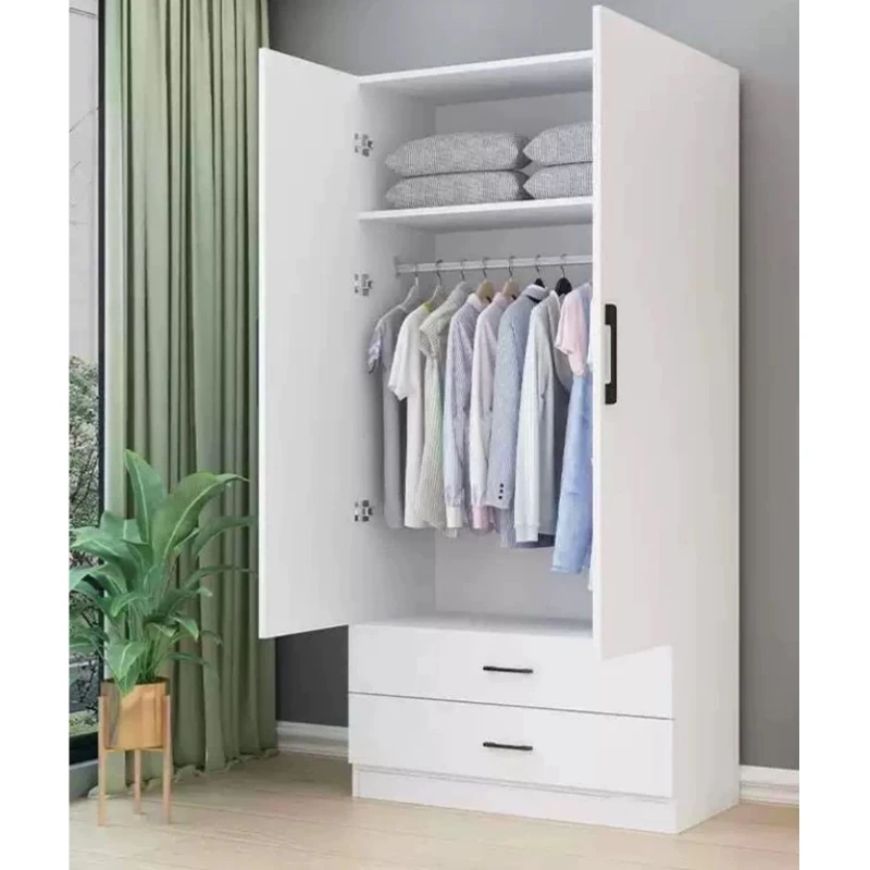 −x Modern Glass Door Cupboard Bedroom Furniture Portable Hotel Home Wardrobe Closet&