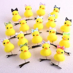 10/20/50/100Pcs/Lot  Cute Yellow Duck Hair Clips Women Girls Lovely Duckbill Clip 3D Little Yellow Duck Hairpin Plush Hairpin