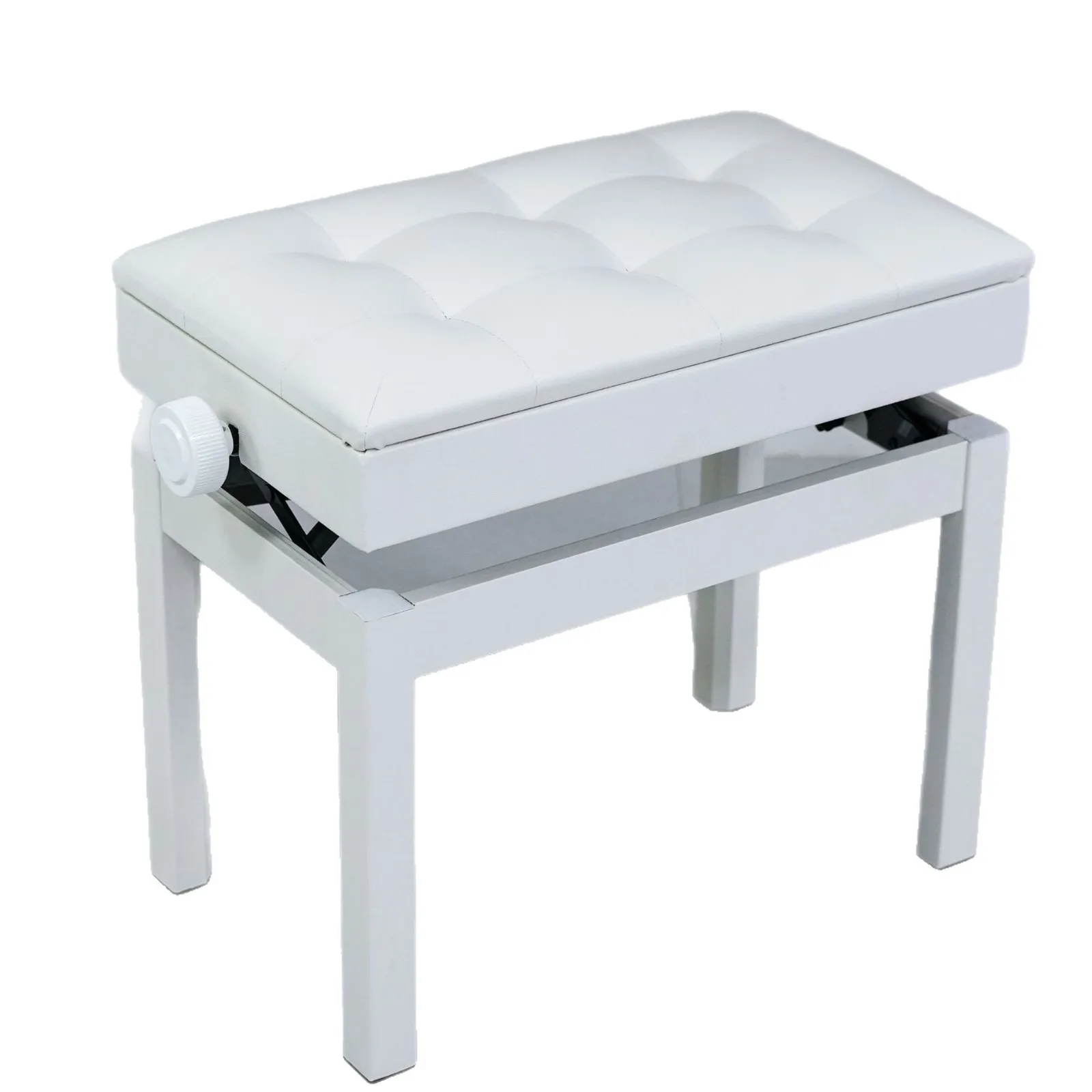 White lifting thickened seat cushion piano stool, adjustable height electronic organ guzheng erhu chair