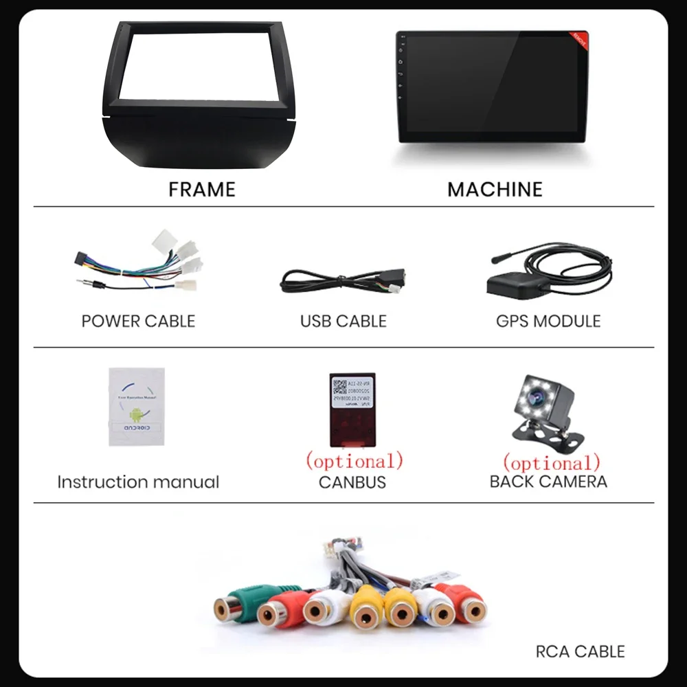2 DIN 8G+128G Android 13 Car Radio Multimedia Player Auto Carplay GPS Navigation HD IPS NO DVD for Toyota Prius 2002 -2009 2006