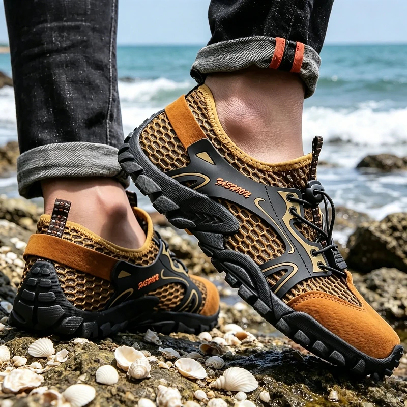 YUYIIN Sneakers Men Outdoor Anti-slip Wear-resistant Shoes for Men Hiking Jogging Trekking Sneakers Outdoor Zapatillas Hombre view 6