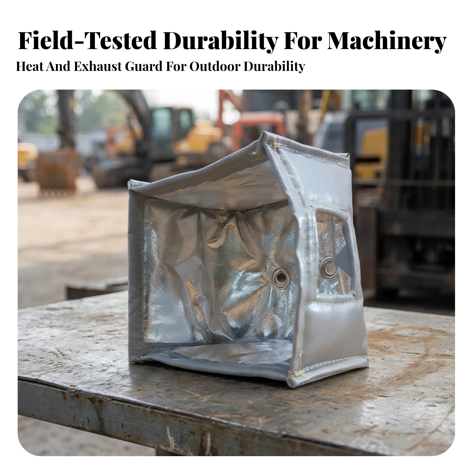 High Temperature Insulation Jacket with Silicone Fiberglass Cloth Cover Heat Shield for Machinery Protection