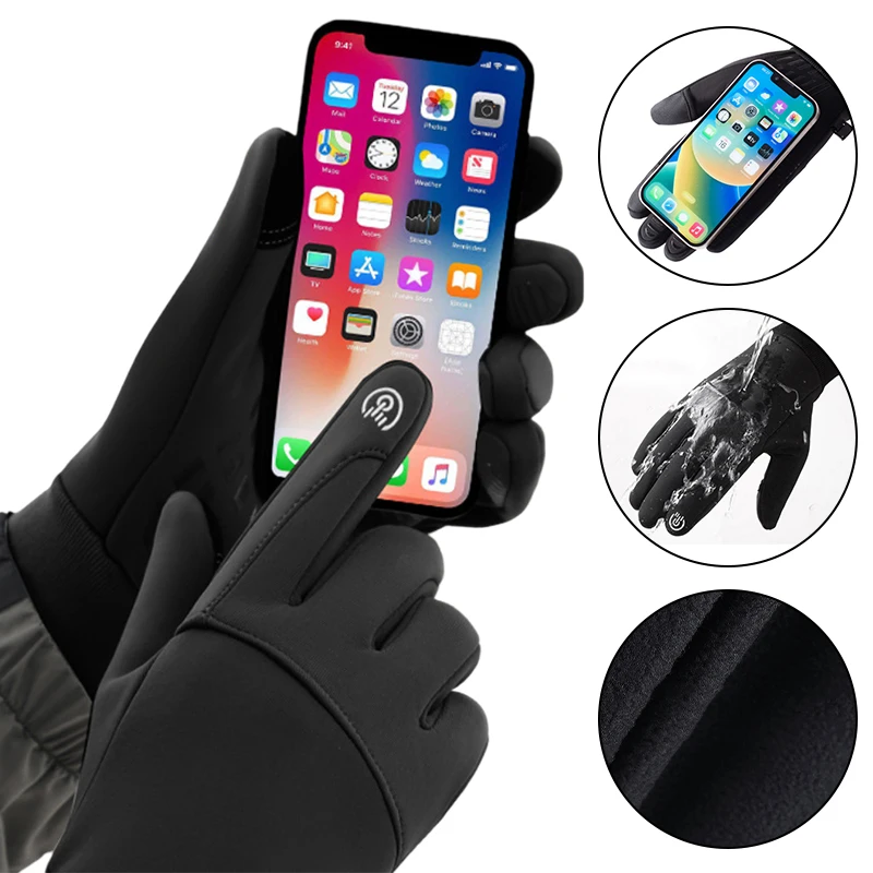 

Winter Waterproof Warm Gloves Outdoor Sports Windproof Touch Screen Gloves for Men Women Hiking Cycling Fishing Ski Gloves