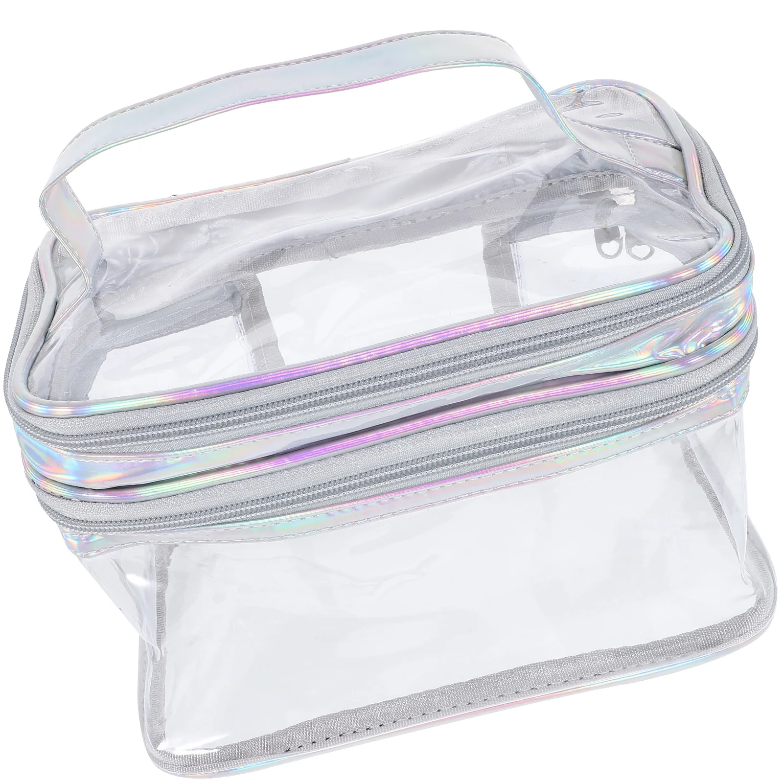 

Clear Portable Makeup Large Capacity Organizer Transparent Storage Pouch For Travel Toiletries Lightweight Durable Easy Clean