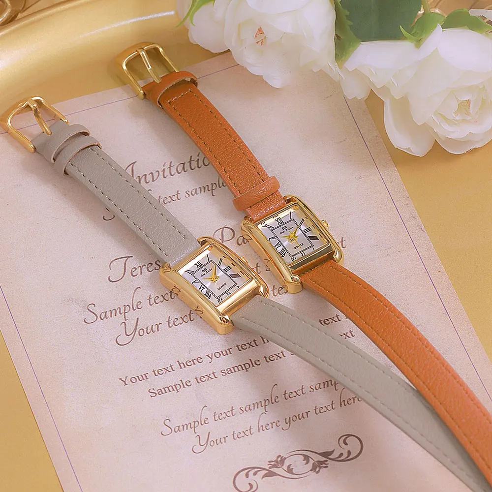 Модные часы для женщин, высококачественные кожаные кварцевые часы, женские роскошные наручные часы, деловые часы, подарки Relogio Feminino