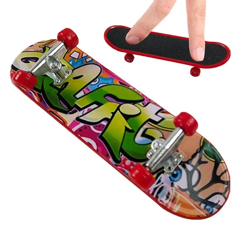 1pc Fingerboard Finger Scooter Mini Skateboard Deck Alloy/Plastic Antistress Tech Bracket Desktop Panel Non Toys Training