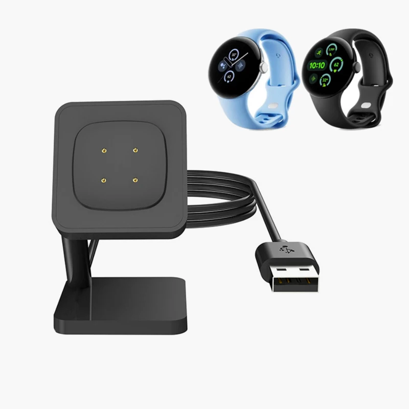 Desktop Stand Charger USB Charging Cable Dock Charge Adapter Holder For Google Pixel Watch 3/2 Smart Watch3 Watch2 Accessories