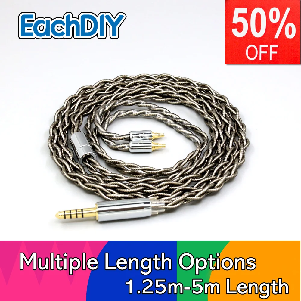 99% чистое серебро, плаладия + графеновое золото, экранирующий кабель для наушников для Sennheiser IE40 Pro IE40pro, 4-жильный LN008214