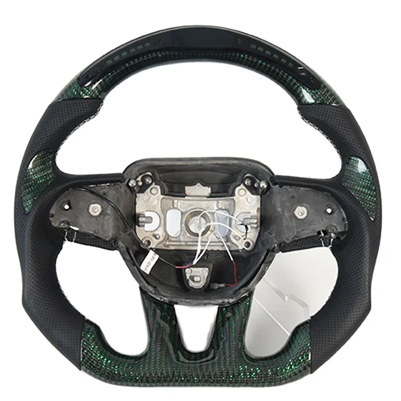 Forged High Quality Glossy Carbon Fiber Steering Wheel With LED Display For Dodge Charger Challenger