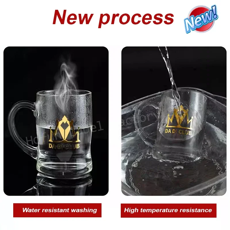 Pegatina dorada de transferencia colorida uv 3D personalizada, logotipo plateado personal, etiqueta transparente autoadhesiva, calcomanía hueca brillante holográfica