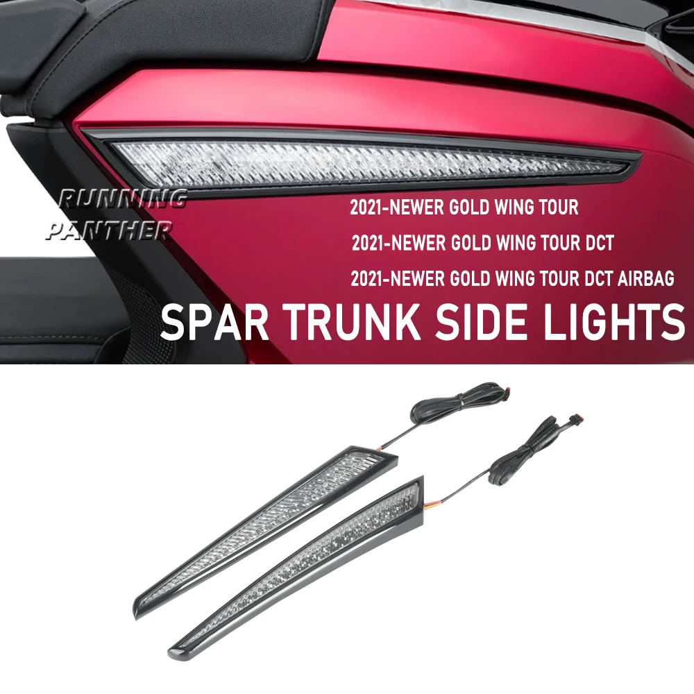 Motorcycle Top Spar Box Trunk Side Light Decorative LED Light Lamp For Honda Goldwing Gold Wing GL1800 Tour DCT Airbag 2021-2023