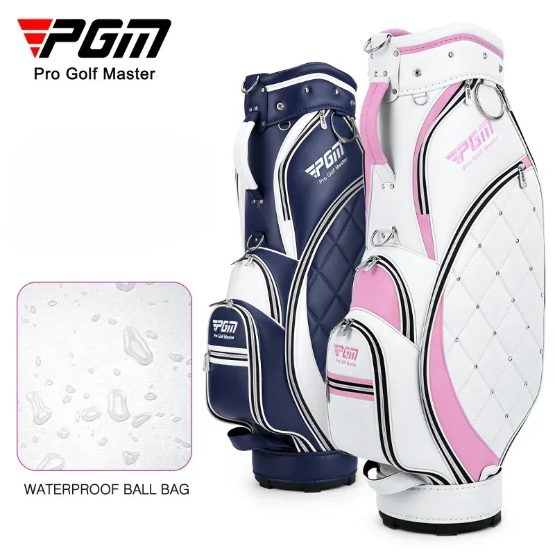 PGM Women Golf Bag Portable Thickened Waterproof Cloth Ball Bag GOLF Wear Resistant High Quality Light TPU Golf Clubs Bag QB103