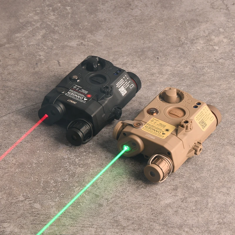 

WADSN Airsoft Indicator PEQ15 Red Green Double Laser Tactical Red Green Dot/IR Fill Light/White LED Laser Device Fit 20MM Rail