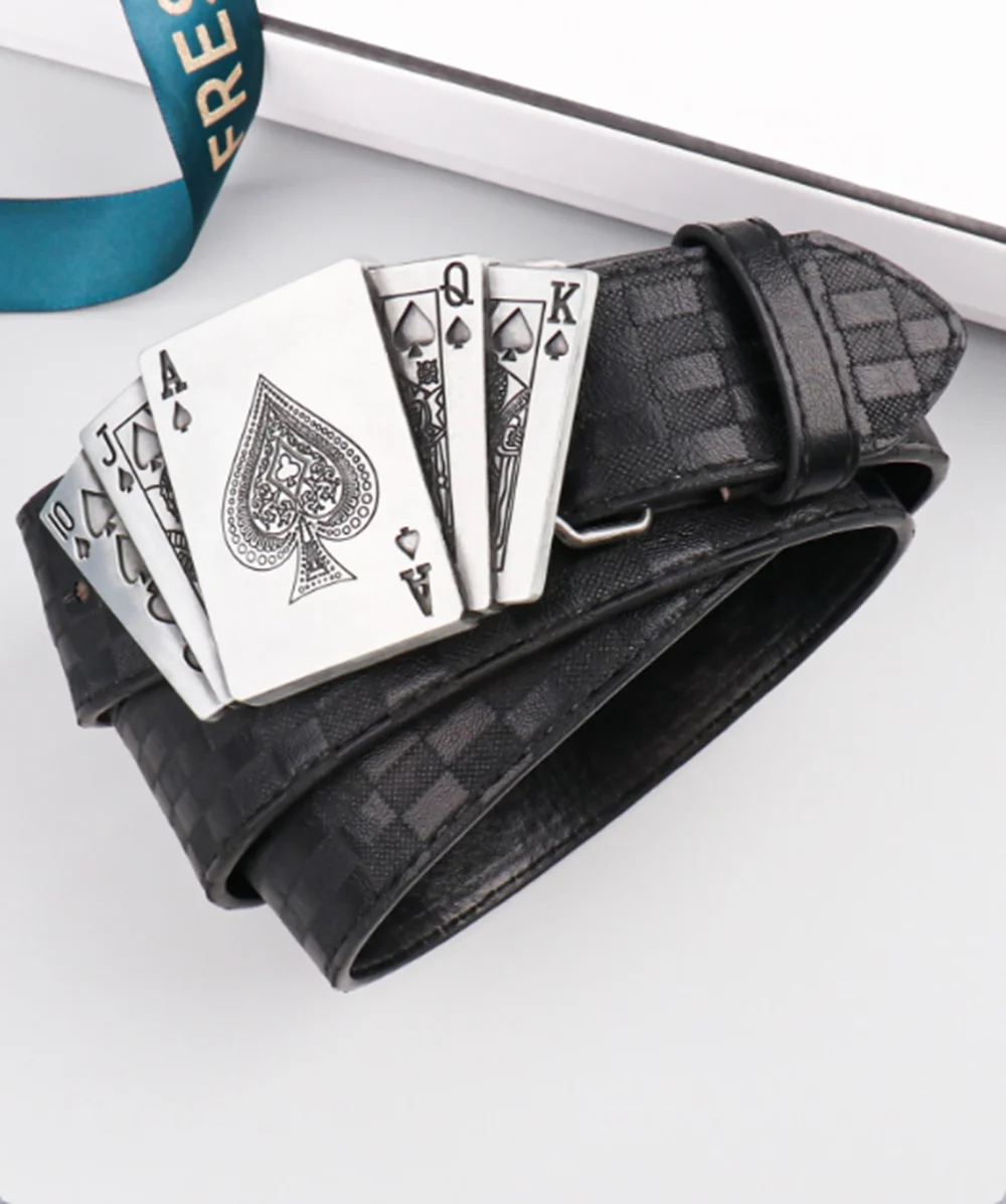Ein lässiger Retro-Gürtel für Herren und Damen im westlichen Stil! PU-Ledergürtel mit Metallschnalle, geeignet für den täglichen Arbeitskleidung – Detail 8