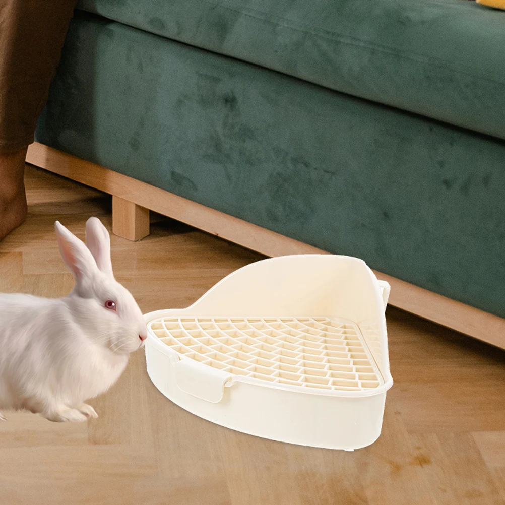 

2pcs High Capacity Pet Urinary Pot Guinea Pig Litter Tray Rabbit Toilet Plastic Hamster Potty Cage Cleaner Small Animal