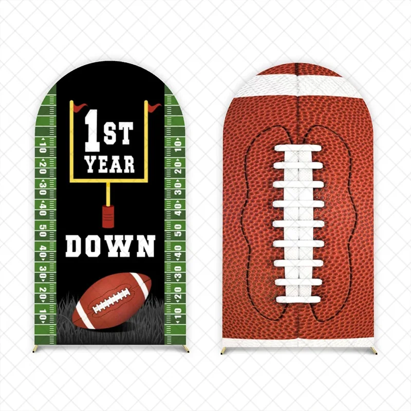 

LS Custom 2-Sided Baseball Footbal Sports Field Boys Birthday Baby Shower Cover Chiara Arch Background Decor Backdrop