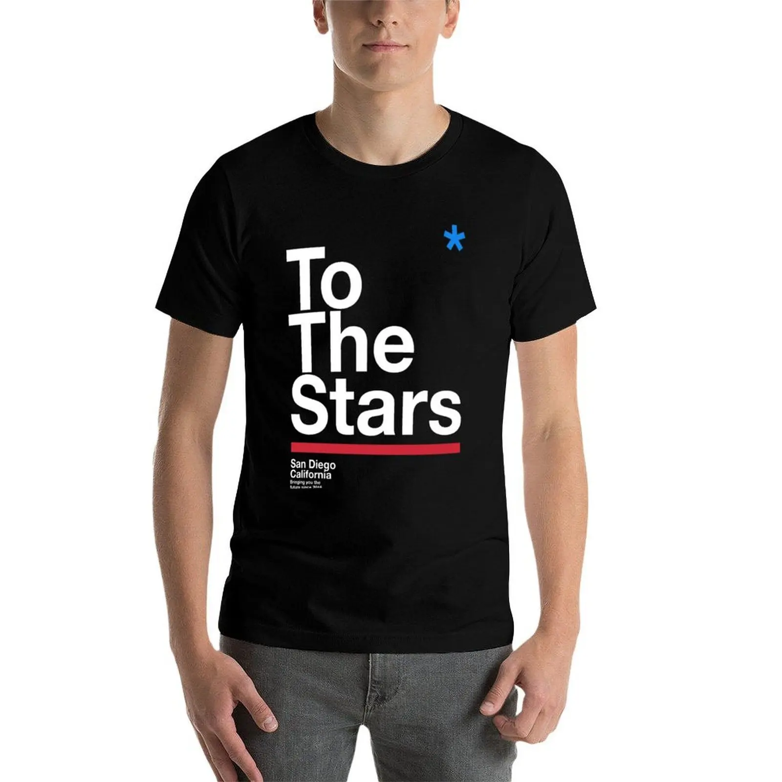 تي شيرت TTS - To The Stars تي شيرت رجالي برسوم جرافيك تي شيرت للرجال بقصة ضيقة