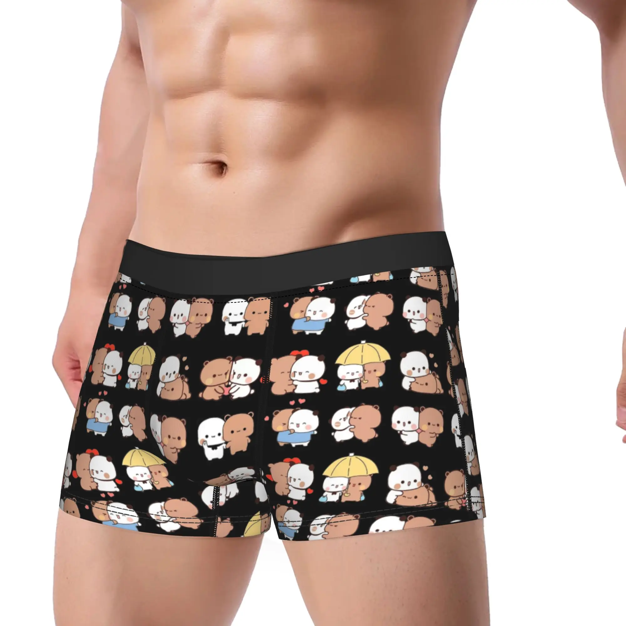 

Сексуальные шорты-боксеры, трусы, мужские трусы Bubu Dudu, нижнее белье с рисунком панды, медведя, дышащие трусы для мужчин, большие размеры