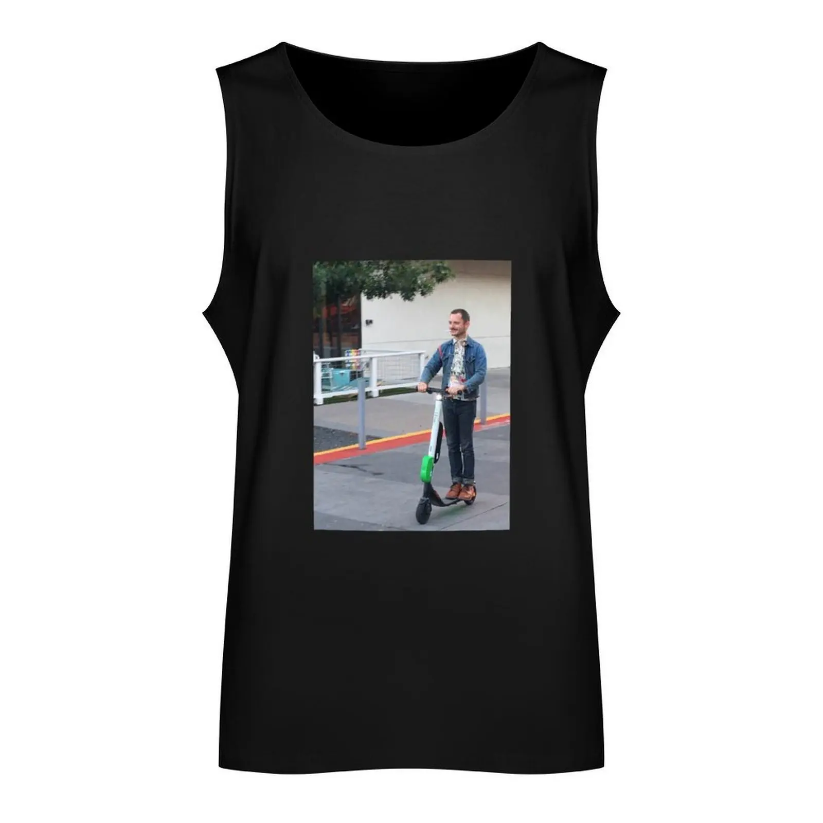 elijah wood on a scooter Tank Top Vest Sports shirt man Vests Sports clothing