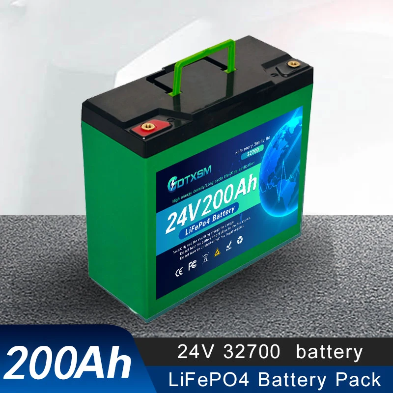 

LiFePO4 24V 150Ah-200Ah Upgrade LiFePO4 large-capacity lithium iron phosphate battery with built-in 100BMS port protection board