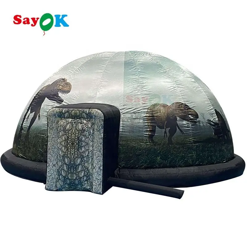 SAYOK dinosauri gonfiabili planetario cupola tenda gonfiabile planetario proiezione cupola per bambini insegnamento scolastico astronomico