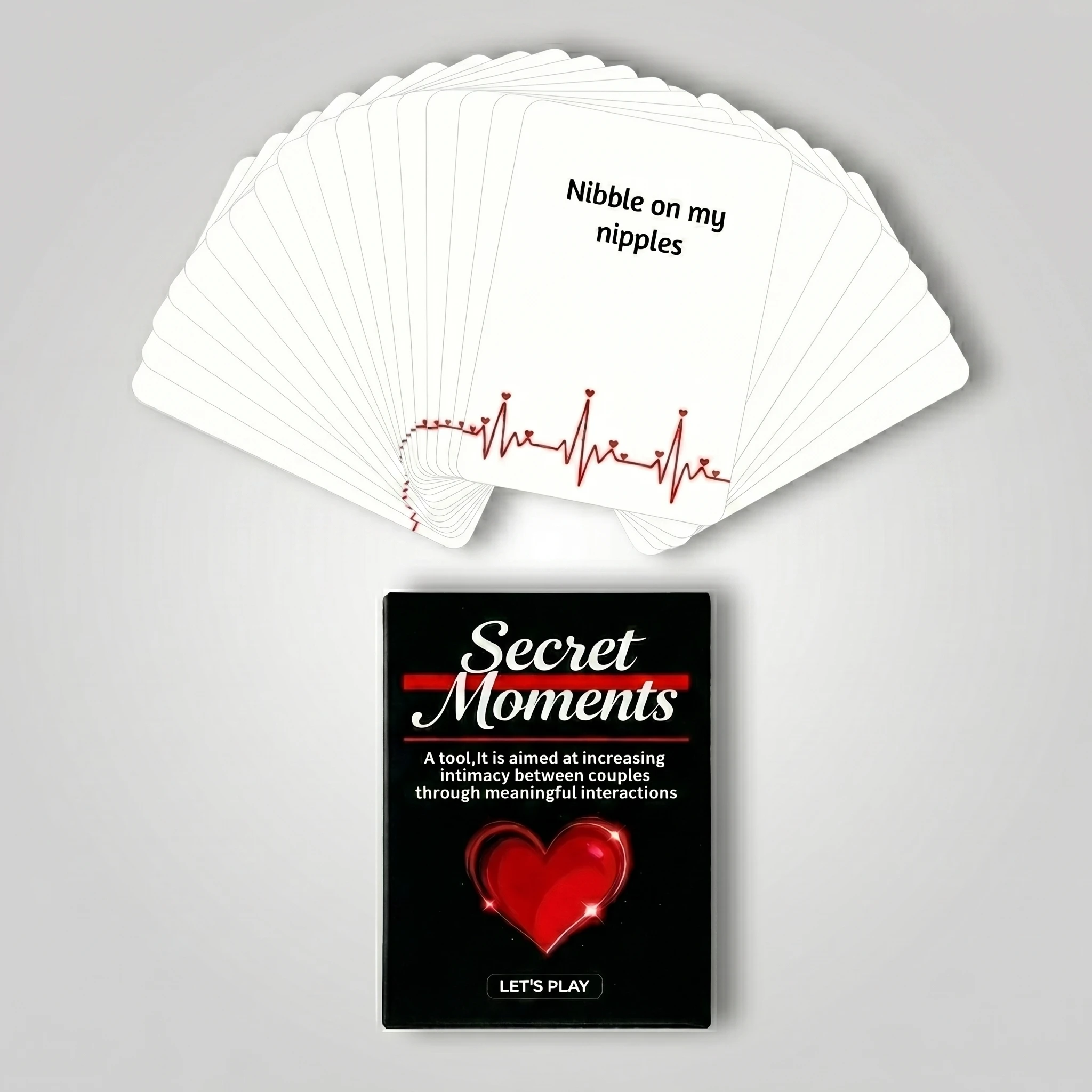 “Intimate Moments” Couples Card Game,9.0 x 6.7 cm,50 cards designed to spark passion and intimacy,perfect as an anniversary gift